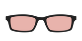 The Black With Coral Pink Lens