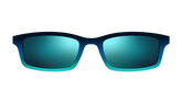The Polarized Royal Blue to Seafoam Gradient Sun Top