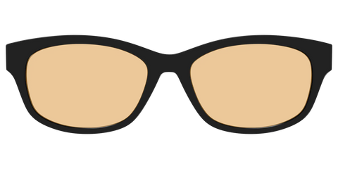 The Black With Umber Brown Lens