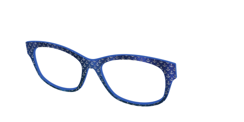 The Blue Shimmer with Silver Foil Anchors
