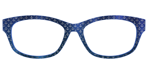 The Blue Shimmer with Silver Foil Anchors