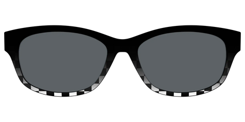 The Polarized Checkerboard Fade Sun Top