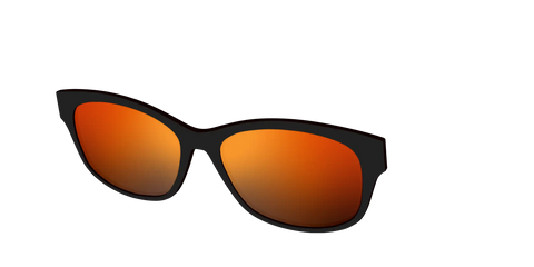 The Polarized Orange Reflective Sun Top