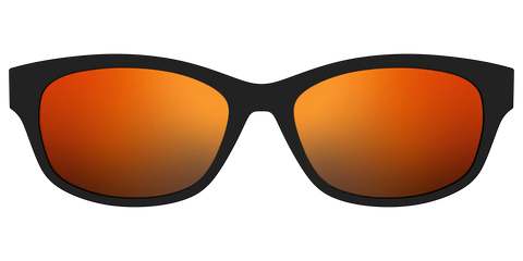 The Polarized Orange Reflective Sun Top