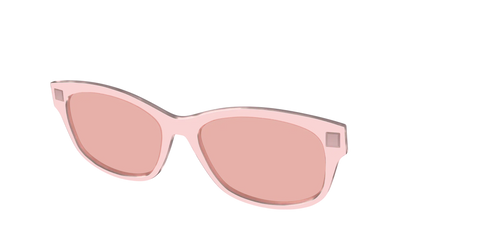 The Pink Crystal With Coral Pink Lens