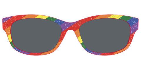 The Polarized Traditional Pride Flag Glitter Sun Top