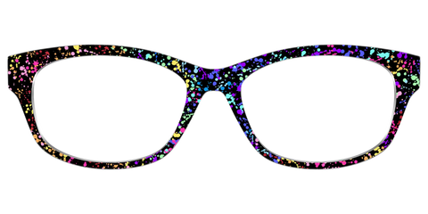 The Rainbow Splatter Black
