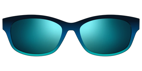 The Polarized Royal Blue to Seafoam Gradient Sun Top