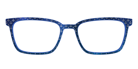 The Blue Shimmer with Silver Foil Anchors