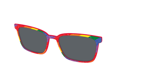 The Polarized Traditional Pride Flag Glitter Sun Top