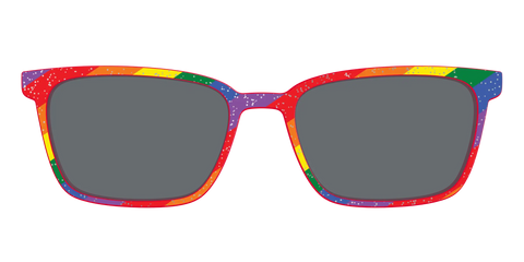 The Polarized Traditional Pride Flag Glitter Sun Top