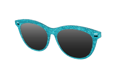 The Polarized Aquamarine Sparkle Sun Top