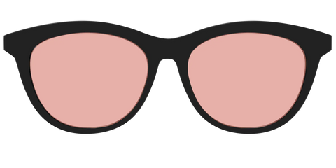 The Black With Coral Pink Lens
