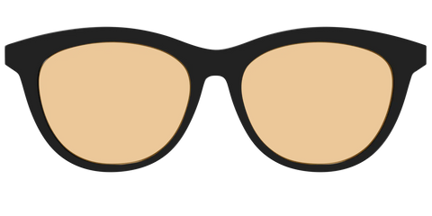 The Black With Umber Brown Lens