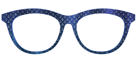 The Blue Shimmer with Silver Foil Anchors
