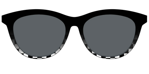 The Polarized Checkerboard Fade Sun Top