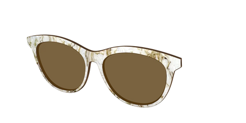 The Polarized Ivory Sand Pearl Shell Sun Top