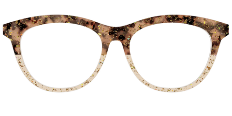 The Khaki Tortoise Crystal Split with Gold Flakes