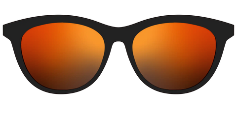 The Polarized Orange Reflective Sun Top