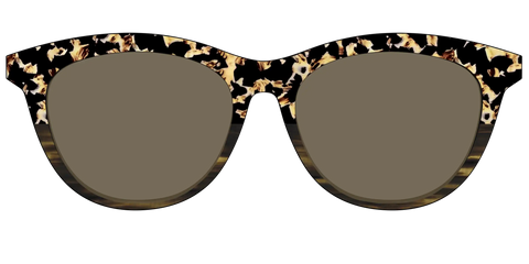The Polarized Caramel Tortoise Horn Split Sun Top