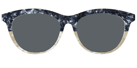 The Polarized Navy to Taupe Pearl Split Sun Top