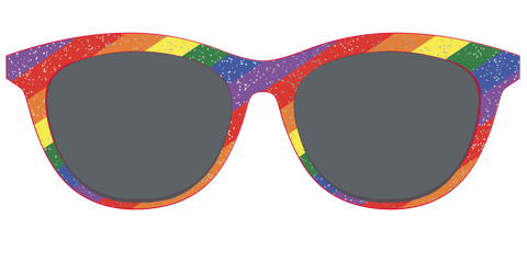 The Polarized Traditional Pride Flag Glitter Sun Top