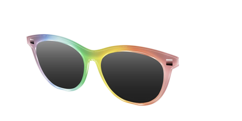 The Polarized Rainbow Gradient Sun Top