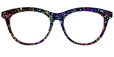 The Rainbow Splatter Black