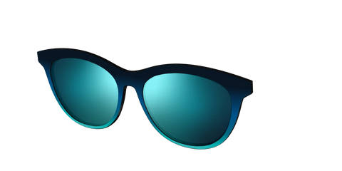 The Polarized Royal Blue to Seafoam Gradient Sun Top