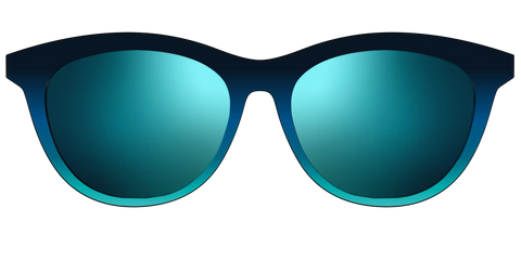 The Polarized Royal Blue to Seafoam Gradient Sun Top