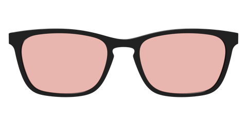 The Black With Coral Pink Lens