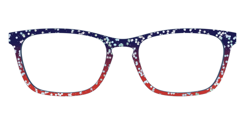The Navy to Scarlet Gradient with Star Glitter