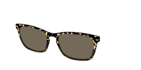 The Polarized Caramel Tortoise Horn Split Sun Top
