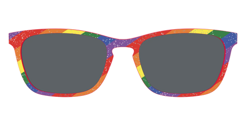 The Polarized Traditional Pride Flag Glitter Sun Top