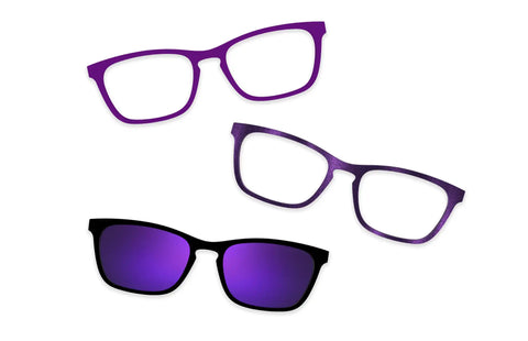 Purple Confetti Tortoise Gold Metal - Set