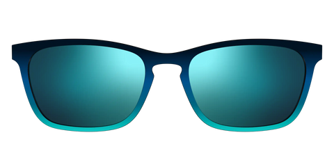 The Polarized Royal Blue to Seafoam Gradient Sun Top