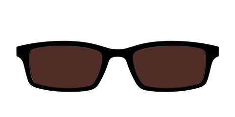 The Black with Brown Golf Lens