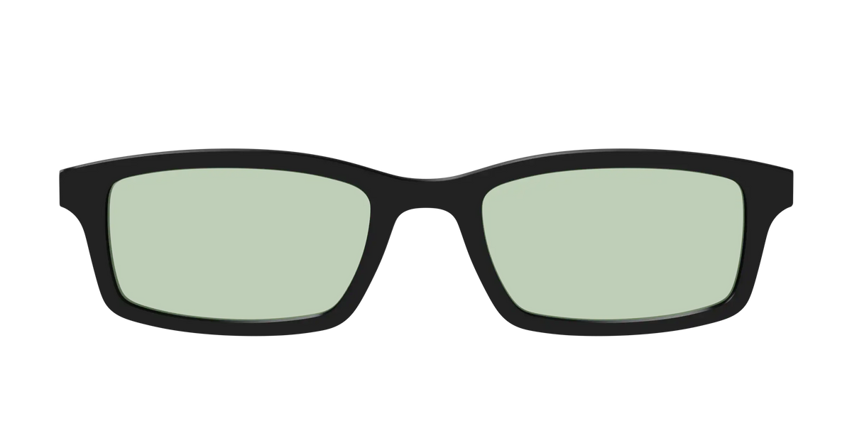 The Black With Sage Green Lens