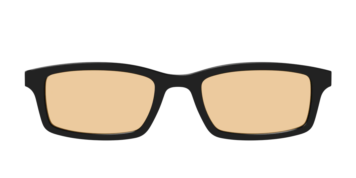 The Black With Umber Brown Lens