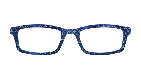 The Blue Shimmer with Silver Foil Anchors