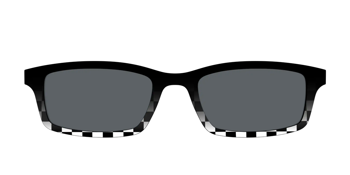The Polarized Checkerboard Fade Sun Top