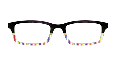 The Chic Pride Stripes Crystal with Gold Foil