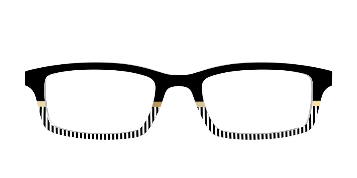 The Chic Stripes Crystal with Gold Foil