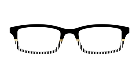 The Chic Stripes Crystal with Gold Foil