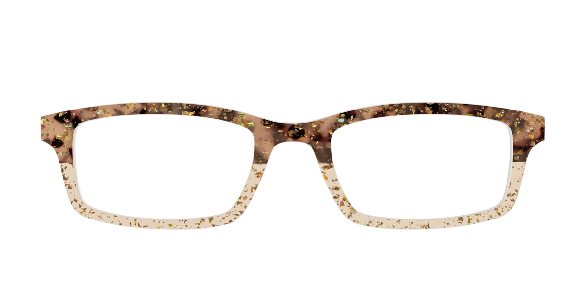 The Khaki Tortoise Crystal Split with Gold Flakes