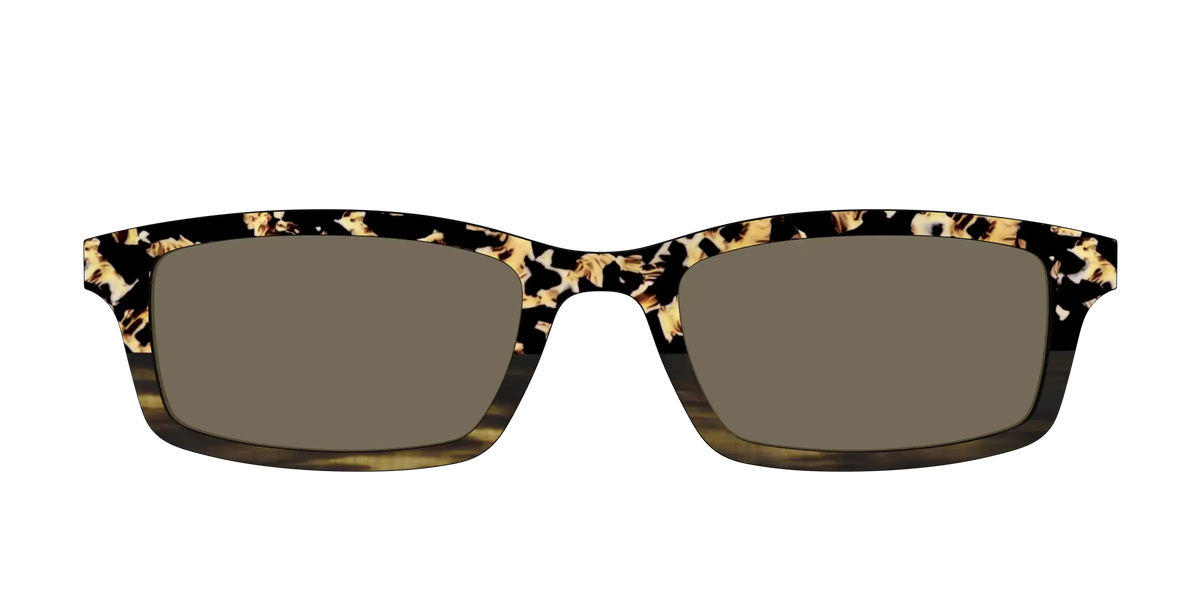 The Polarized Caramel Tortoise Horn Split Sun Top