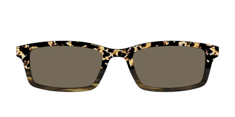 The Polarized Caramel Tortoise Horn Split Sun Top