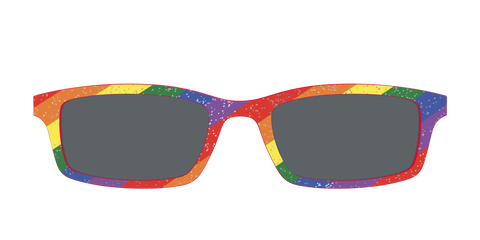 The Polarized Traditional Pride Flag Glitter Sun Top
