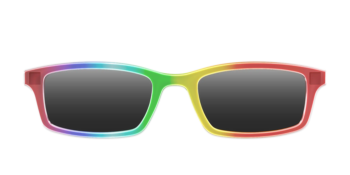 The Polarized Rainbow Gradient Sun Top