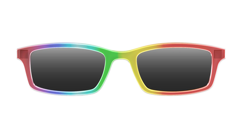 The Polarized Rainbow Gradient Sun Top